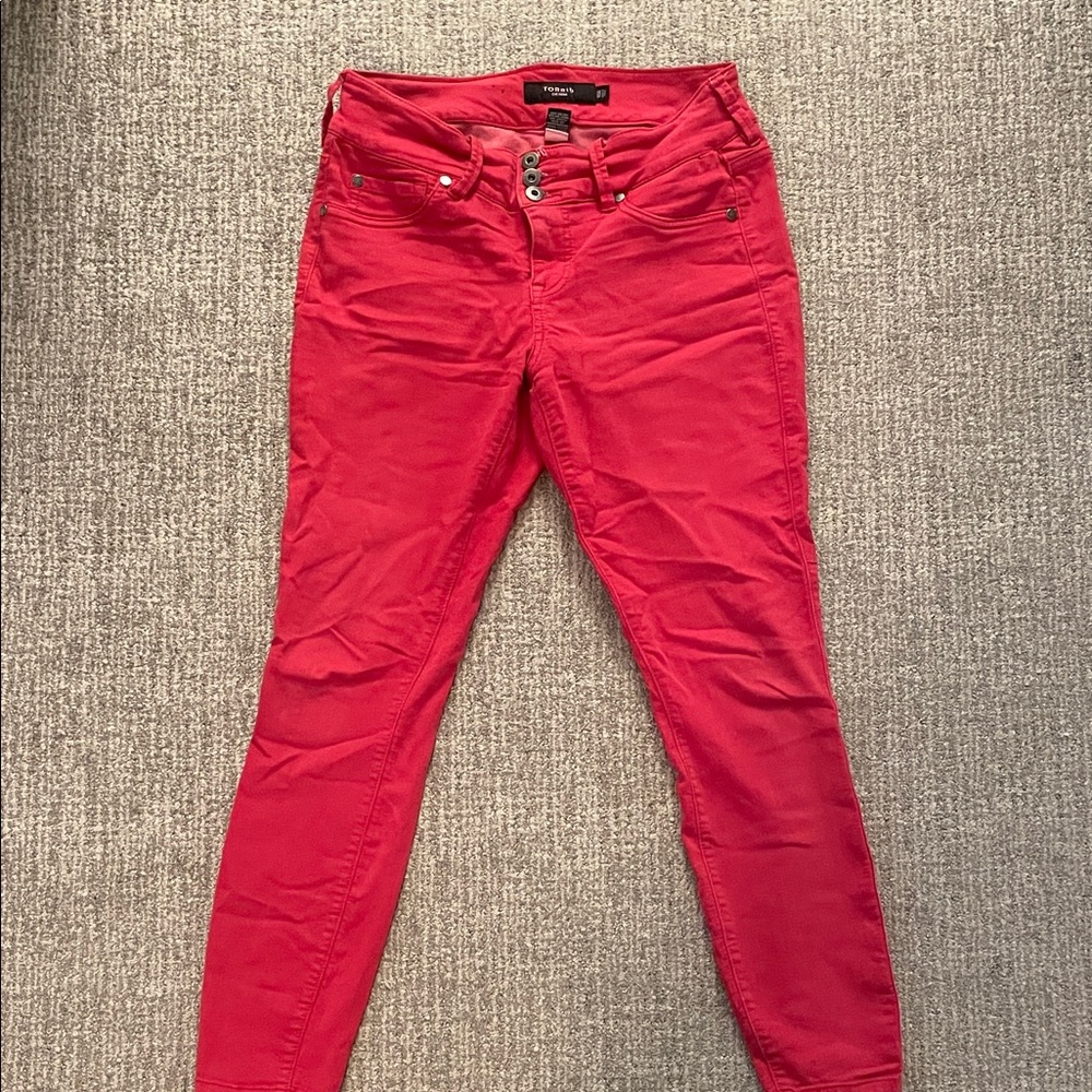 torrid High-Rise Skinny Jeans in Bright Red